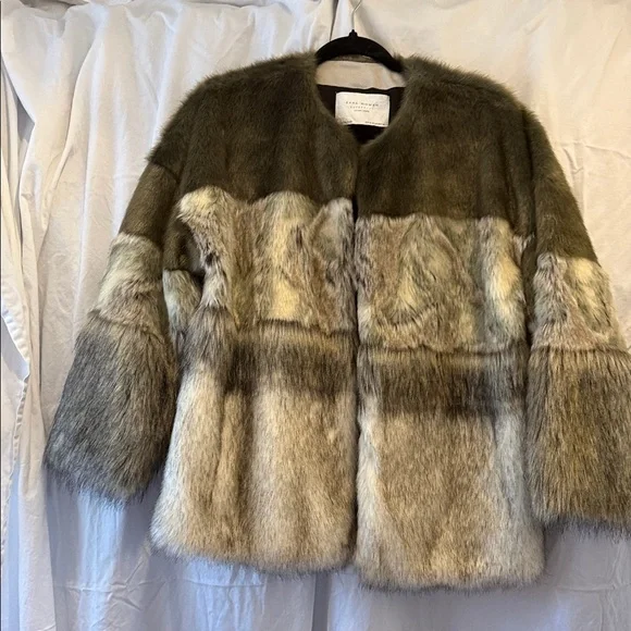 Zara Multitone Teddy Jacket - Picture 2 of 11